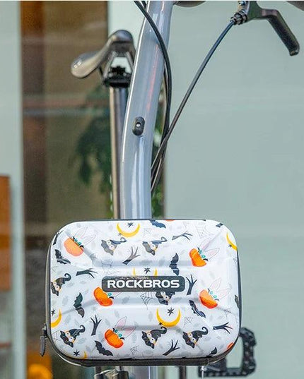 ROCKBROS Bicycle Bag Folding Bike Front Bag 1.9L Big Capacity Hard Sheel Commuting Casual Brompton Bicycle Bag Waterproof Zipper