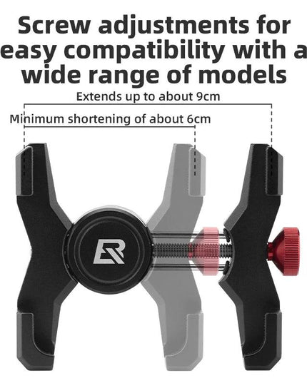 ROCKBROS Bike Phone Holder Aluminum Alloy Material Bracket Anti-slip Cushioning Pads 4.7-7.09 inch Mobile Phone Stand Shockproof