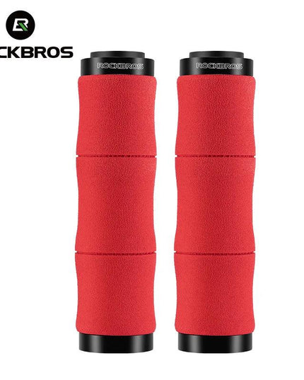 ROCKBROS Bamboo Joint Handlebar Grips EVA MTB Bike With Dust Plug Soft Ultralight Bicycle Handle Alloy Cycling Accessories