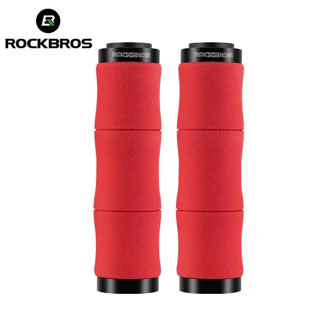 ROCKBROS Bamboo Joint Handlebar Grips EVA MTB Bike With Dust Plug Soft Ultralight Bicycle Handle Alloy Cycling Accessories