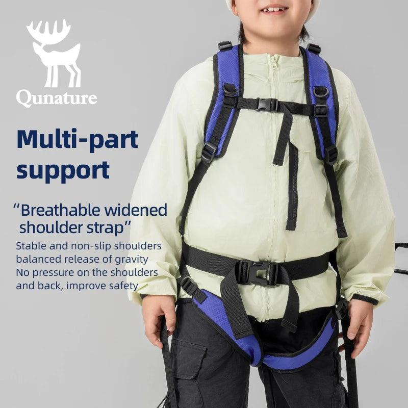 Qunature Ski Bag Children's Ski Training Strap Traction Protection Bag 7L Multi-Part Support Anti-Slip Anti-Falling Kid Ski Pack