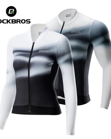 ROCKBROS Cycling Jersey Breathable Men Women Quick Dry Long-sleeved Shirt Windproof Spring/Summer Riding Clothing with YKK zippe