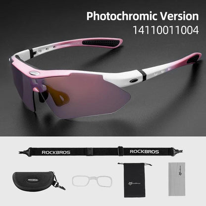 ROCKBROS Polarized Glasses UV Protection Goggles Eyewear Photochromic Bicycle Sunglasses Motorcycle Sports Outdoor Glasses