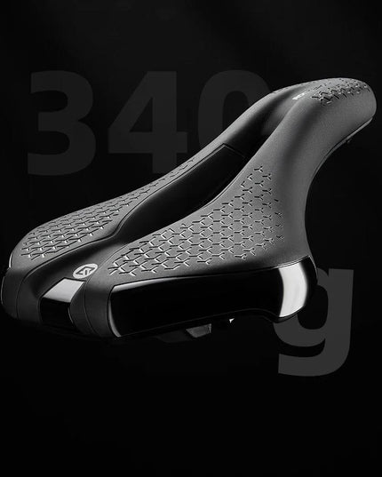 ROCKBROS Bicycle Saddle Hollow Breathable Shockproof Cycling Seat PU Non-Slip Leather Cushion Lightweight MTB Road Bike Saddle
