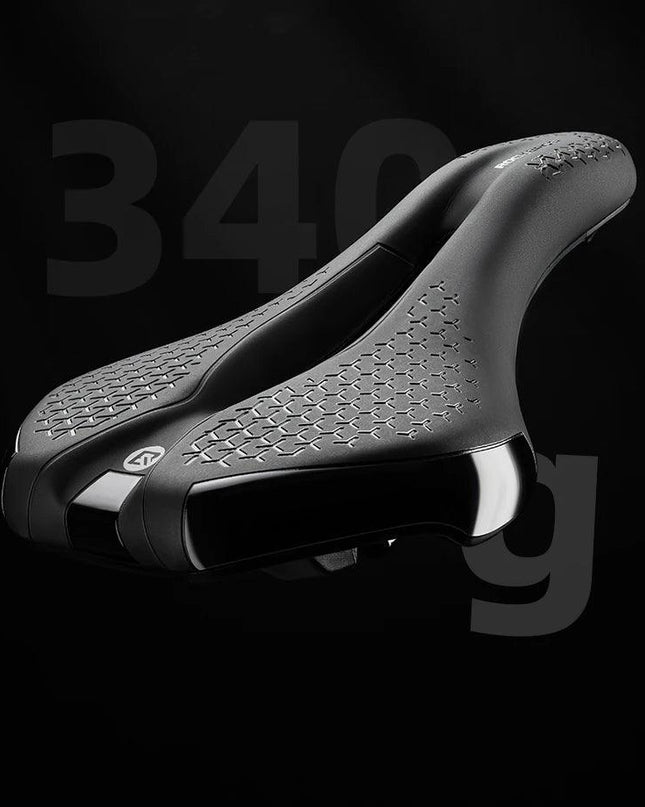 ROCKBROS Bicycle Saddle Hollow Breathable Shockproof Cycling Seat PU Non-Slip Leather Cushion Lightweight MTB Road Bike Saddle