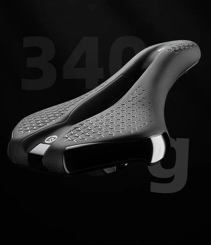 ROCKBROS Bicycle Saddle Hollow Breathable Shockproof Cycling Seat PU Non-Slip Leather Cushion Lightweight MTB Road Bike Saddle