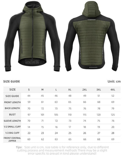 ROCKBROS Warm Winter Cycling Jersey  Ultralight Down Jacket Long Sleeve Bicycle Clothing Thermal Fleece Resistant Ciclismo Coat
