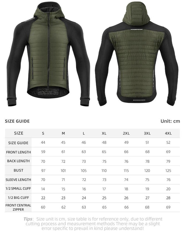 ROCKBROS Warm Winter Cycling Jersey  Ultralight Down Jacket Long Sleeve Bicycle Clothing Thermal Fleece Resistant Ciclismo Coat