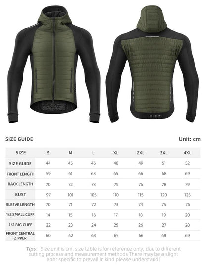 ROCKBROS Warm Winter Cycling Jersey  Ultralight Down Jacket Long Sleeve Bicycle Clothing Thermal Fleece Resistant Ciclismo Coat