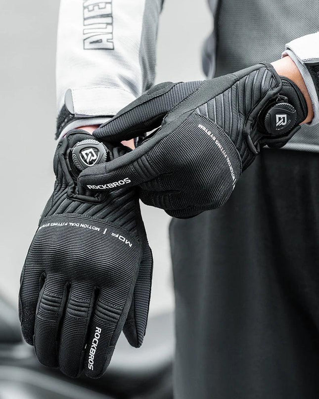 ROCKBROS Gloves Touch Screen Riding MTB Bike Bicycle Motorcycle Gloves SBR Palm Pad Fitness Climbing Thick Protective Glove