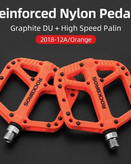 ROCKBROS Ultralight Seal Bearings Bicycle Bike Pedals Cycling Nylon Road bmx Mtb Pedals Flat Platform Bicycle Parts Accessories