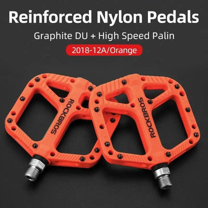 ROCKBROS Ultralight Seal Bearings Bicycle Bike Pedals Cycling Nylon Road bmx Mtb Pedals Flat Platform Bicycle Parts Accessories