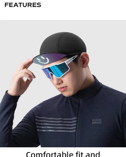ROCKBROS Winter Cycling Cap Warmer Hat Windproof Thermal Cap Helmet Liner Men Women Outdoor Running MTB Road Bike Headwear Hat