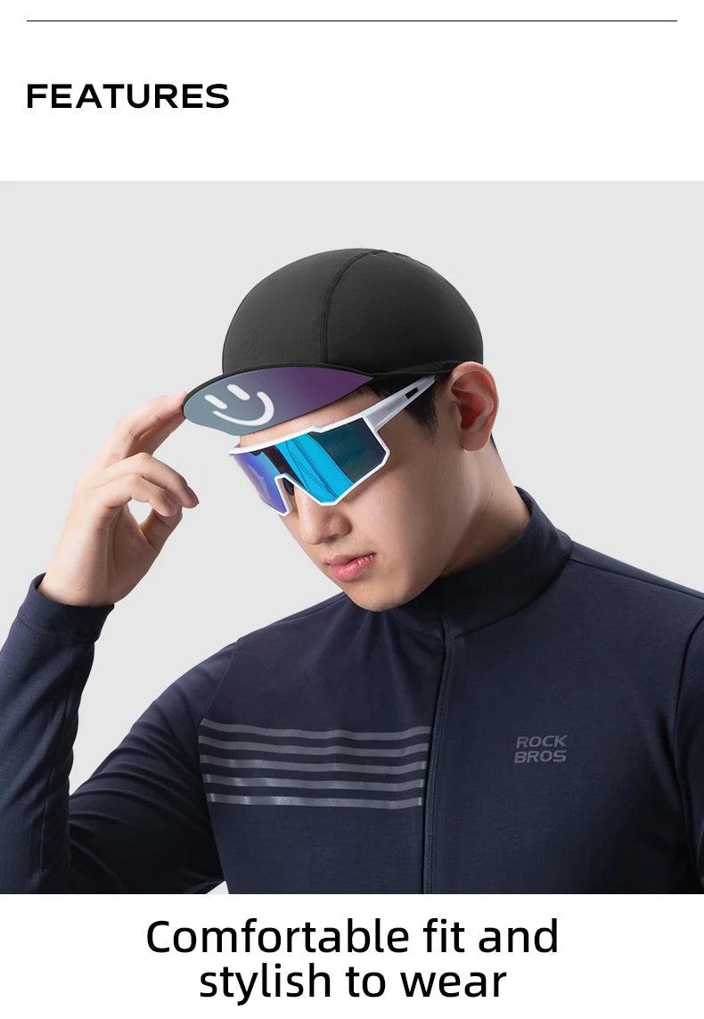 ROCKBROS Winter Cycling Cap Warmer Hat Windproof Thermal Cap Helmet Liner Men Women Outdoor Running MTB Road Bike Headwear Hat