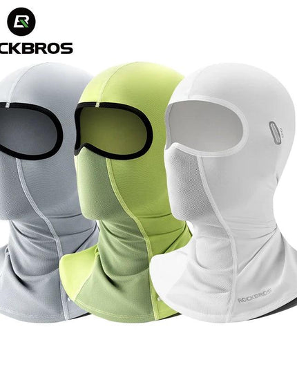 ROCKBROS UV Protection Face Cover Summer Cool Balaclava Ice Silk Anti-UV Cycling Full Face Cap Riding Headgear Masks Breathable