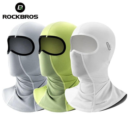 ROCKBROS UV Protection Face Cover Summer Cool Balaclava Ice Silk Anti-UV Cycling Full Face Cap Riding Headgear Masks Breathable