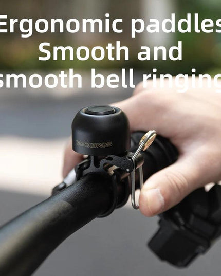 ROCKBROS Bicycle Bell Safety Warning Bike Bell Horn Handlebar Copper Alloy Non-slip Bicycle Alloy Ring Crisp Sound Cycling Alarm