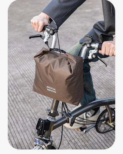ROCKBROS Bicycle Front Bag Waterproof Handlebar Bag 2.5-4L Capacity Nylon Portable Bag for Folding Bike MTB Cycling Accessories