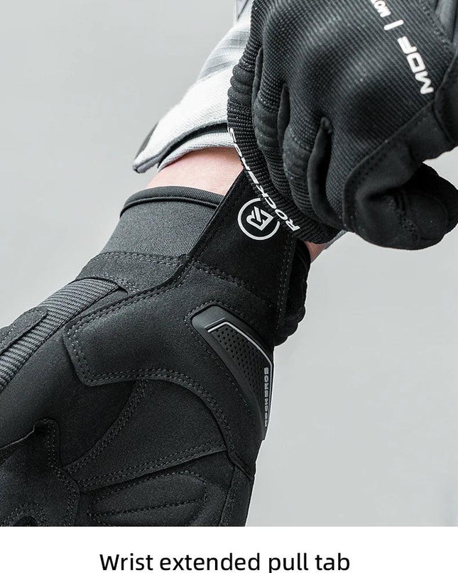 ROCKBROS Gloves Touch Screen Riding MTB Bike Bicycle Motorcycle Gloves SBR Palm Pad Fitness Climbing Thick Protective Glove