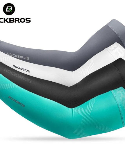 ROCKBROS Ice Fabric Running Camping Arm Warmers Basketball Sleeve Running Arm Sleeve Cycling Sleeves Summer Sports Safety Gear