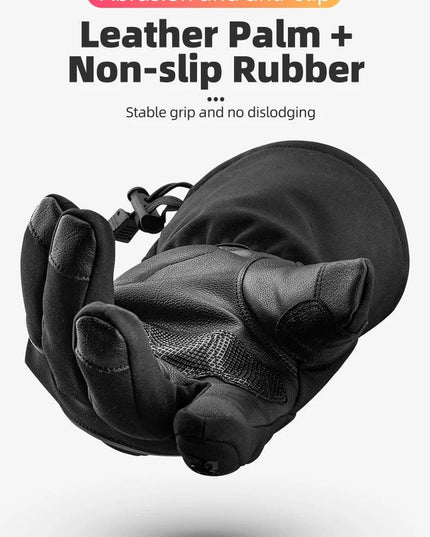 ROCKBROS Electric Heated Gloves Warmer Ski Gloves With Battery Powered Snowboard Cycling Glove Non-slip Touch Screen Gloves