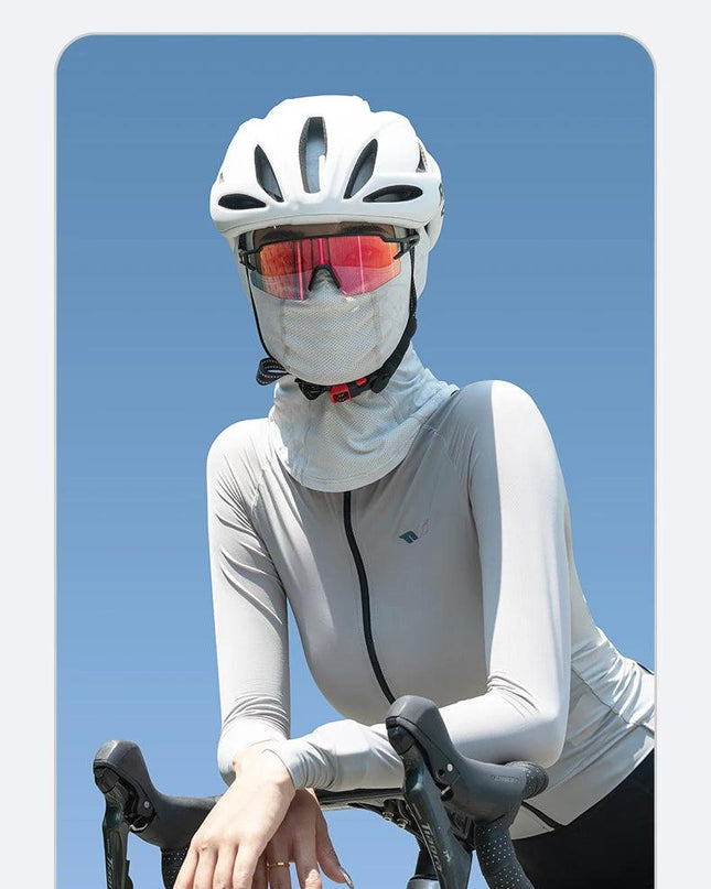 ROCKBROS Summer Breathable Cycling Cap Cooling Sun UV Protection Mask Balaclava Hat Bicycle Scarf Motorcycle Full Face Mask