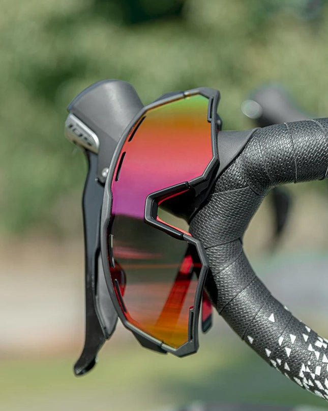 ROCKBROS Polarized Cycling Glasses Photochromic Glasses Men Sports Polarized Sunglasses Bicycle Riding Goggles Eyewear 2 Lens