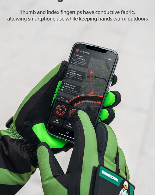 ROCKBROS Heat Skiing Gloves Electric Heated Gloves Winter Thermal Gloves Snowboard Cycling Motorcycle Bicycle Ski Outdoor Glove
