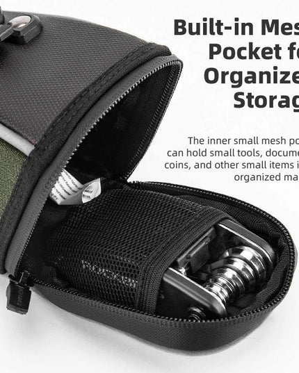 ROCKBROS Bicycle Saddle Bag Portable Waterproof Cycling Seat Tail Pouch Ciclismo Seatpost Backpack Storage Rear Bag Pannier