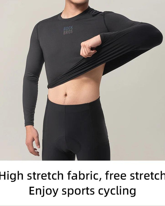 ROCKBROS Winter Jersey Lightweight Fleece Long Sleeve Warm Innerwear Windproof Road Bike Jacket Clothing  Outdoor Hiking Sport