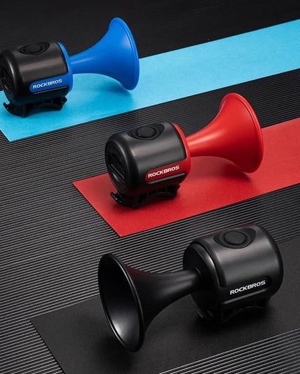 ROCKBROS Bike Bell Electronic Loud Horn ABS 120db Safety Electric Bell IPX4 Speaker Alarm Ring Bicycle Handlebar Warning Bell