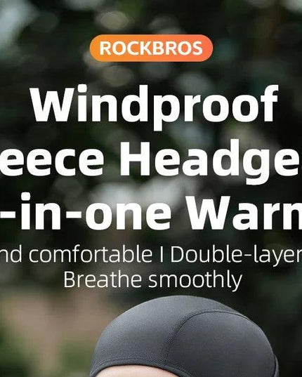 ROCKBROS Winter Windproof Warm Fleece Mask Balaclava Face Mask Men Soft High Elasticity Cycling Ski Fishing Mask Outdoor Sports