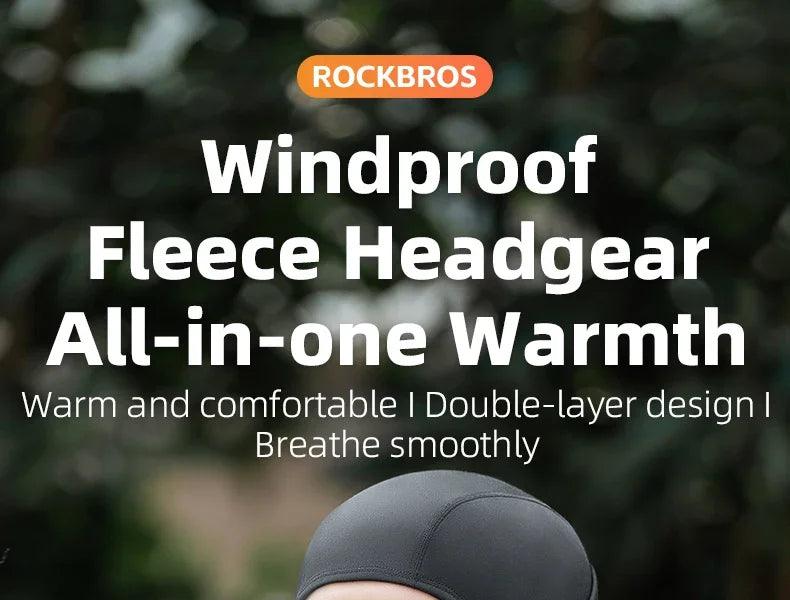 ROCKBROS Winter Windproof Warm Fleece Mask Balaclava Face Mask Men Soft High Elasticity Cycling Ski Fishing Mask Outdoor Sports