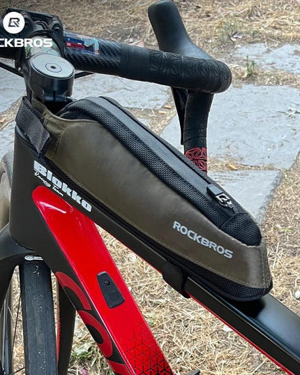 ROCKBROS Bike Bag Portable Bike Top Tube Frame Bag Nylon MTB Road Phone Tool Bag Reflective Ultralight Bicycle Pannier Accessory