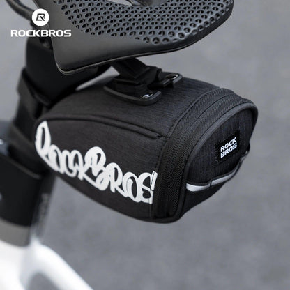 ROCKBROS Bicycle Seat Bag Lightweight Bike Saddle Bag for Cycling Essentials Reflective Rear Pack Wear-Resistant Bag