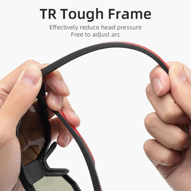 ROCKBROS Sunglasses Polarized Cycling Glasses Electronic Color Change Glasses UV400 Safety Bike Bicycle Eyewear Sports Goggles