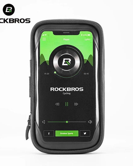 ROCKBROS Phone Bag Stand 270° Rotatable Waterproof Case Handlebar Stand Case Mount Scooter Bicycle Phone Bag Cycling Accessory