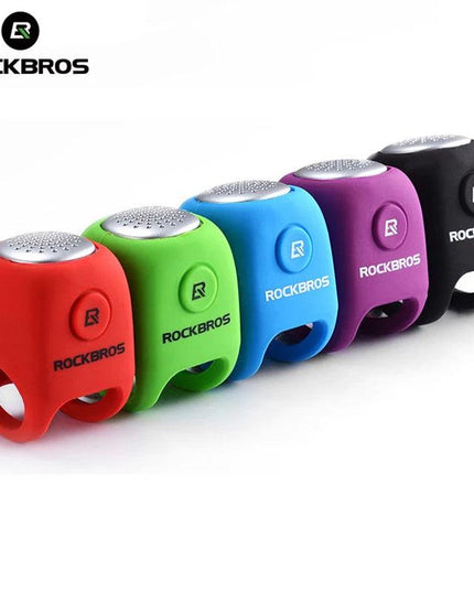 ROCKBROS Electric Cycling Bell 90 dB Horn Rainproof MTB Bicycle Handlebar Silica Gel Shell Ring Bike Bell Bicycle Accessories
