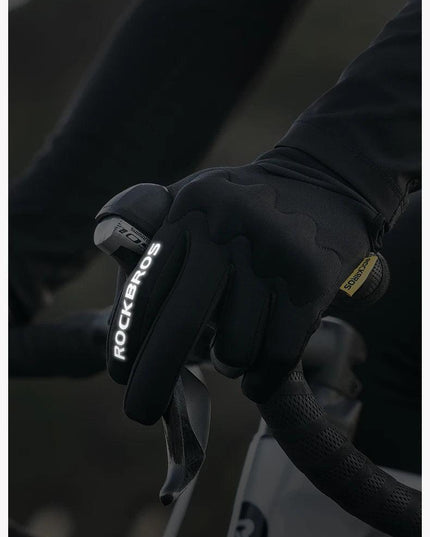 ROCKBROS Winter Gloves Touch screen Windproof Bike Cycling Gloves Full Finger Ski Non-Slip Warm Sports Motorcycle Hiking Gloves