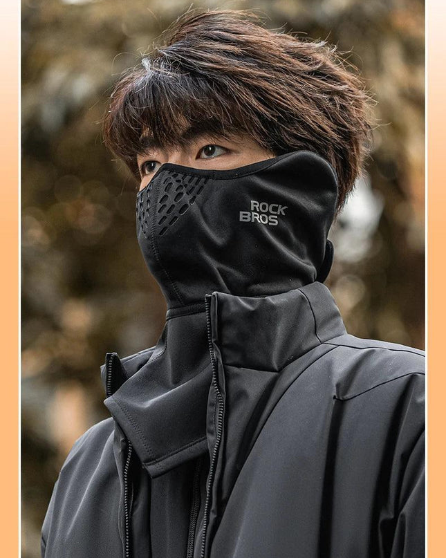 ROCKBROS Scarf Warm Fleece Neck Mask Outdoor Windproof Neck Warmer For Bike Motorcycle Ear Cover Breathable Scarf Men Women