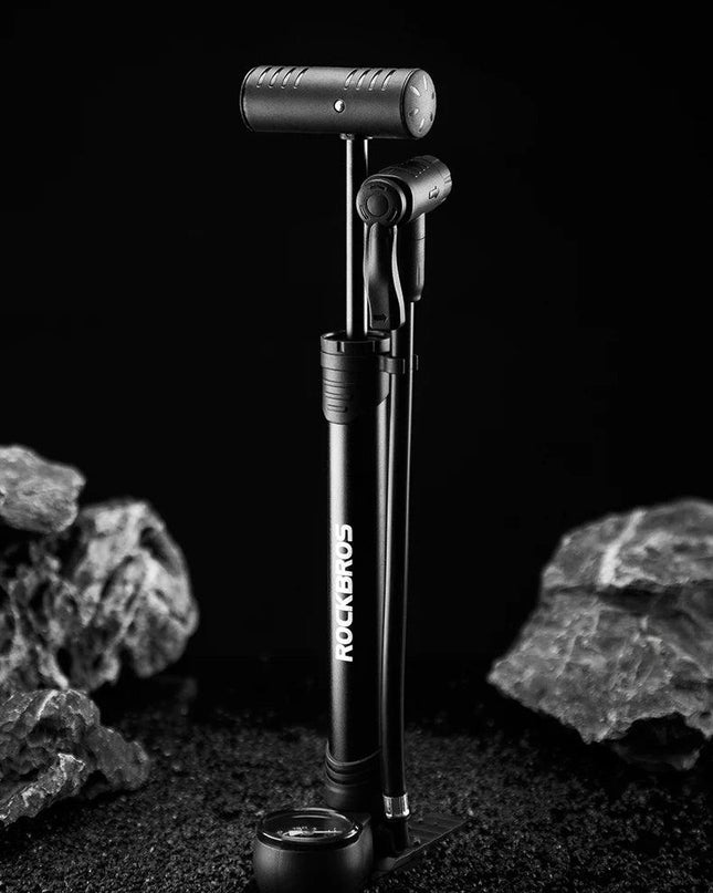 ROCKBROS Bicycle Pump 120 PSI Riding Portable Mini Bike Pump FV/AV Handheld/Vertical Inflation Modes Inflator Cycling Accesories