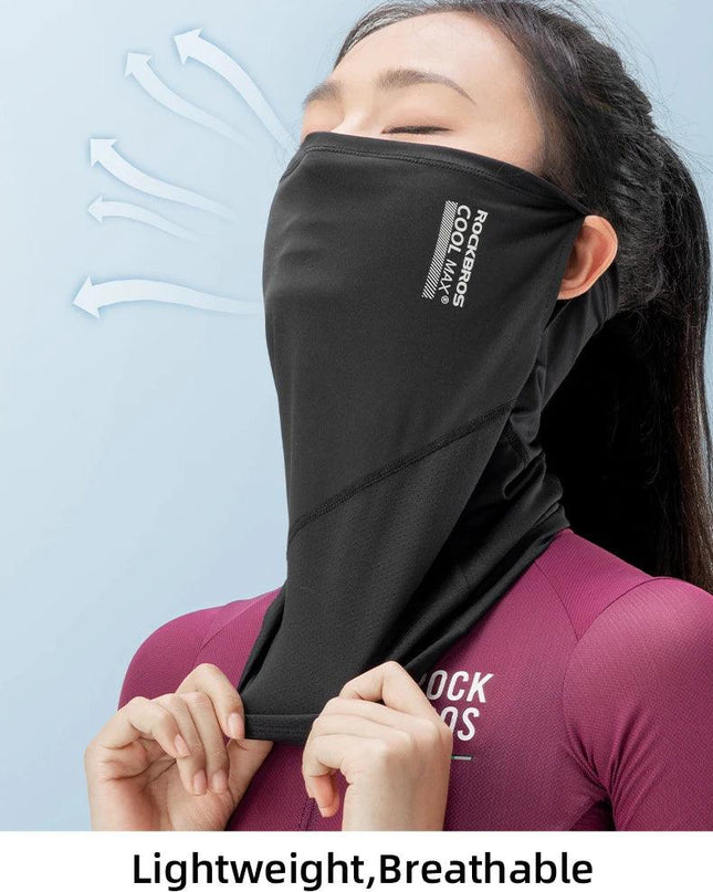 ROCKBROS Summer Cool Mask Cycling Face Mask UV Sun Protection Silk Bike Headwear Breathable Outdoor Fishing Face Cover Bandana
