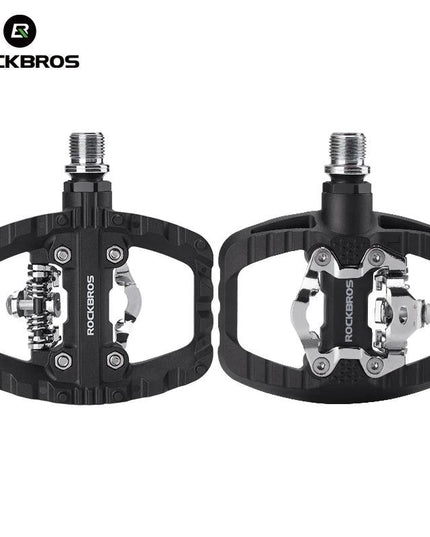 ROCKBROS MTB Bicycle Pedals 2 In 1 Flat/Lock Pedal Mountain Bike Non-Slip Labor Saving Nylon Pedals Waterproof Sealed Bearing