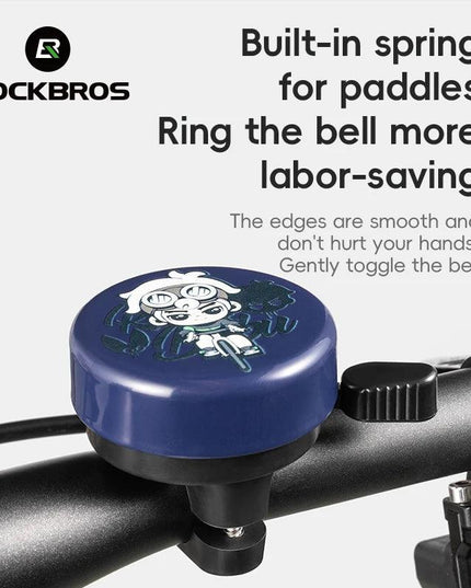 ROCKBROS Bike Bell Cycling Ring Safety Warning Alarm Cycling Handlebar Bell Ring Lightweight 80-100dB Durable Bells Accessories
