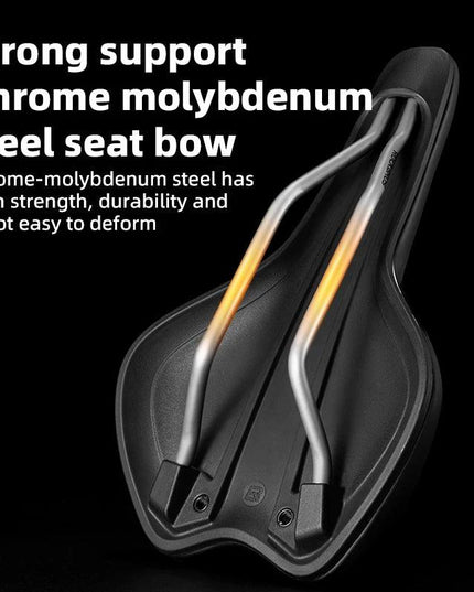 ROCKBROS Ultralight Bicycle Saddle Hollow Breathable Shock-Absorption Nylon MTB Road Bicycle Saddle Chrome Molybdenum Steel Seat