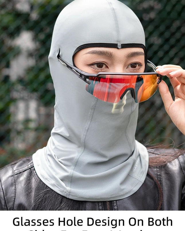 ROCKBROS UV Protection Face Cover Summer Cool Balaclava Ice Silk Anti-UV Cycling Full Face Cap Riding Headgear Masks Breathable