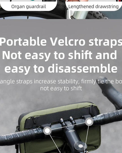 ROCKBROS Bicycle Bag Portable Lightweight MTB Road Bike Handlebar Bag 2.1L Big Capacity Multifunctional Riding Shoulder Bag