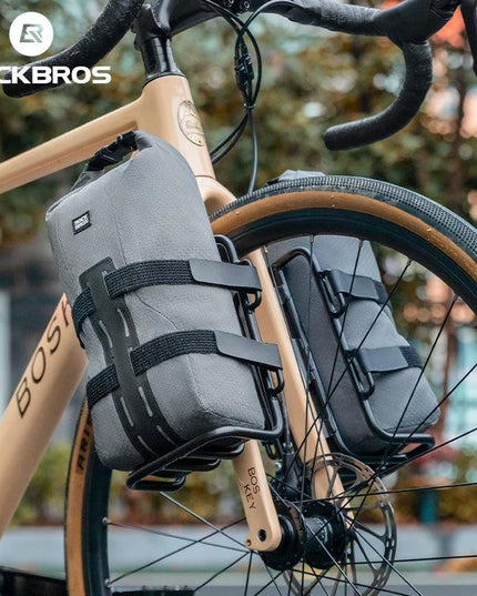 ROCKBROS Cycling Bag 2.7L Capacity Bicycle Front Fork Shelf Bag TPU Material Portable Pannier Bag Luggage Carrier Accessories
