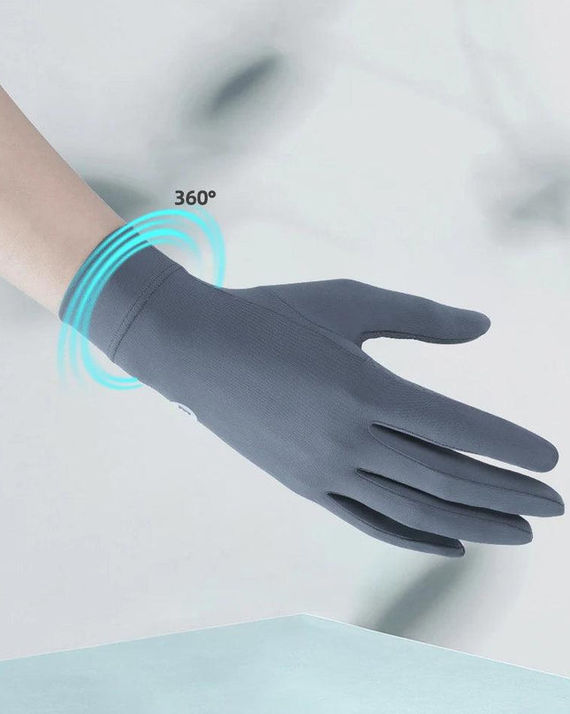 ROCKBROS Fishing Gloves Sunscreen Anti UV Gloves Outdoor Breathable Driving Gloves Non-Slip Summer UPF50+ Cycling Gloves Thin