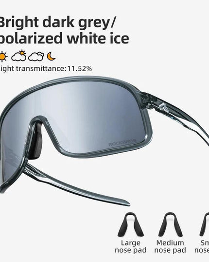 ROCKBROS Cycling Glasses Outdoor Bike Sunglasses UV400 Eyewear Sports Eye Protection Windproof Riding Big Frame Polarized Glasse